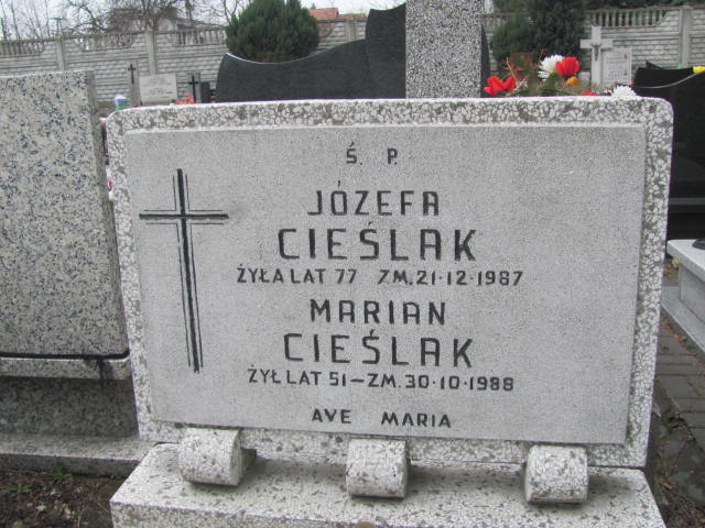 Józefa Cieślak Łódź Ruda - Grobonet - Wyszukiwarka osób pochowanych