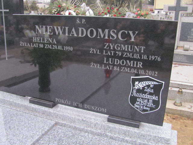 Zofia Niewiadomska 1928 Łódź Ruda - Grobonet - Wyszukiwarka osób pochowanych