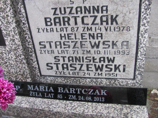 Maria Bartczak 1928 Łódź Ruda - Grobonet - Wyszukiwarka osób pochowanych
