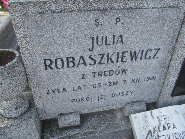 Klara Robaszkiewicz 1920 Łódź Ruda - Grobonet - Wyszukiwarka osób pochowanych