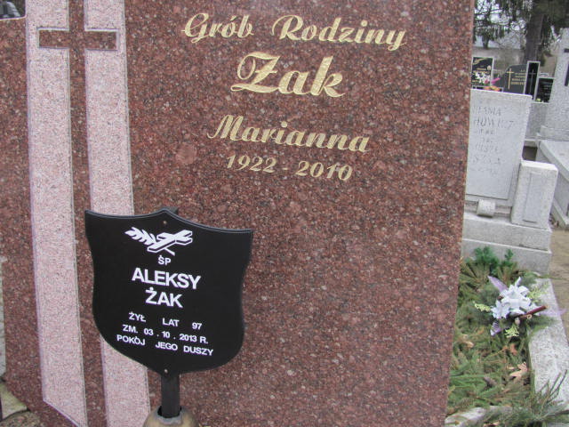 Aleksy Żak 1916 Łódź Ruda - Grobonet - Wyszukiwarka osób pochowanych