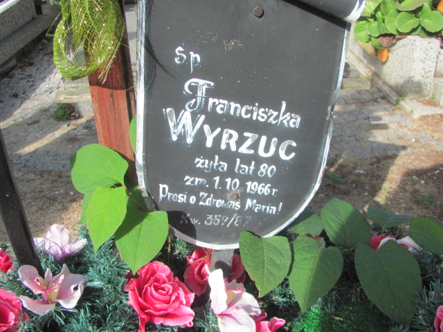 Franciszka Wyrzuc Łódź Ruda - Grobonet - Wyszukiwarka osób pochowanych