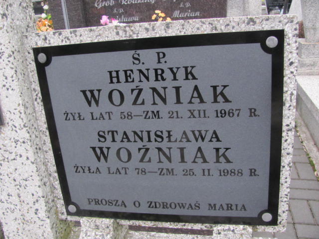 Henryk Woźniak Łódź Ruda - Grobonet - Wyszukiwarka osób pochowanych