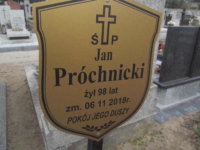Jan Próchnicki 1920 Łódź Ruda - Grobonet - Wyszukiwarka osób pochowanych