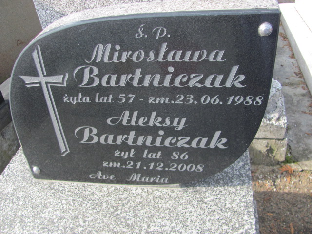 Aleksy Bartniczak 1922 Łódź Ruda - Grobonet - Wyszukiwarka osób pochowanych