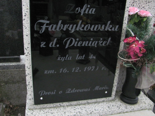 Zofia Fabrykowska Łódź Ruda - Grobonet - Wyszukiwarka osób pochowanych