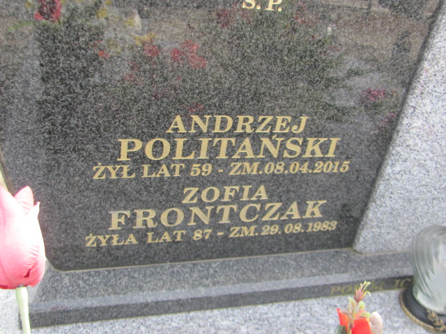 Piotr Frontczak Łódź Ruda - Grobonet - Wyszukiwarka osób pochowanych