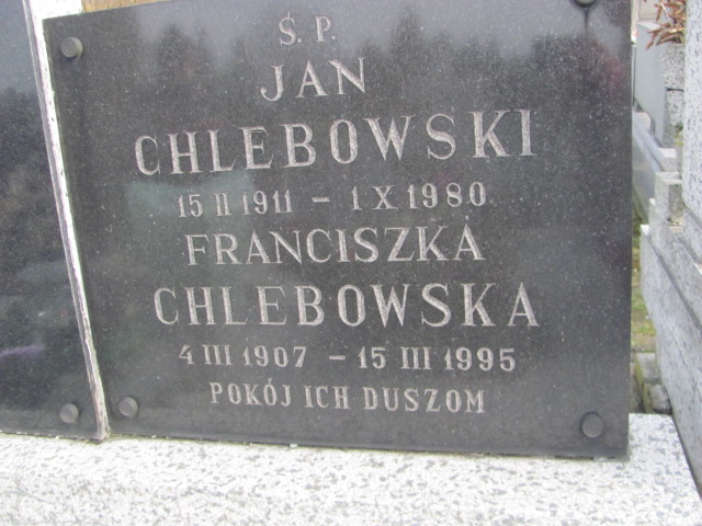 Jan Chlebowski 1911 Łódź Ruda - Grobonet - Wyszukiwarka osób pochowanych