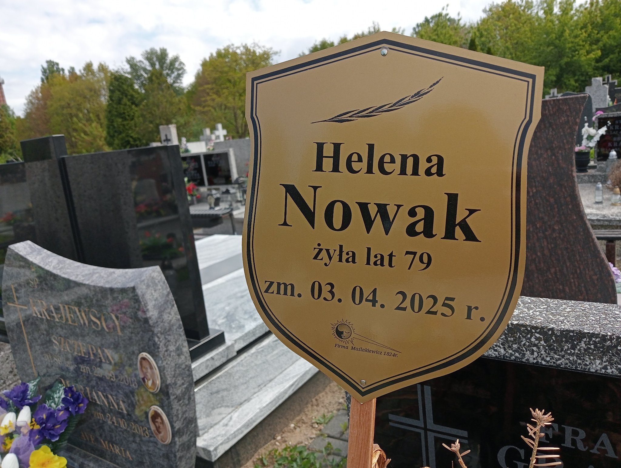 Helena Nowak 1946 Łódź Ruda - Grobonet - Wyszukiwarka osób pochowanych