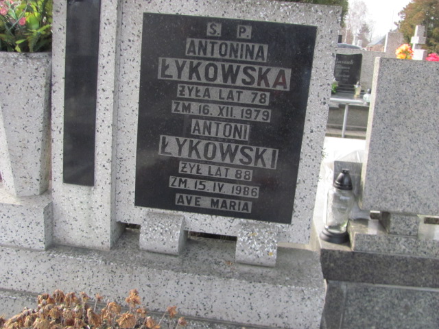 Antonina Łykowska Łódź Ruda - Grobonet - Wyszukiwarka osób pochowanych