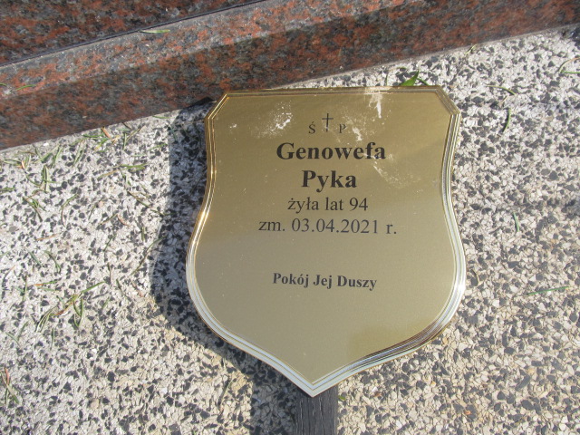 Genowefa Pyka Łódź Ruda - Grobonet - Wyszukiwarka osób pochowanych